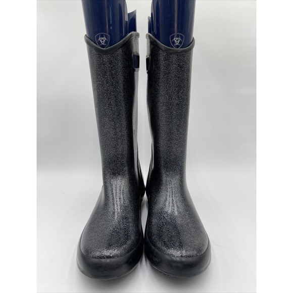 NWOB Bogs Women's Rainboot Glitter Print Waterproof Rain Boot, Black Size 10 - Picture 2 of 8